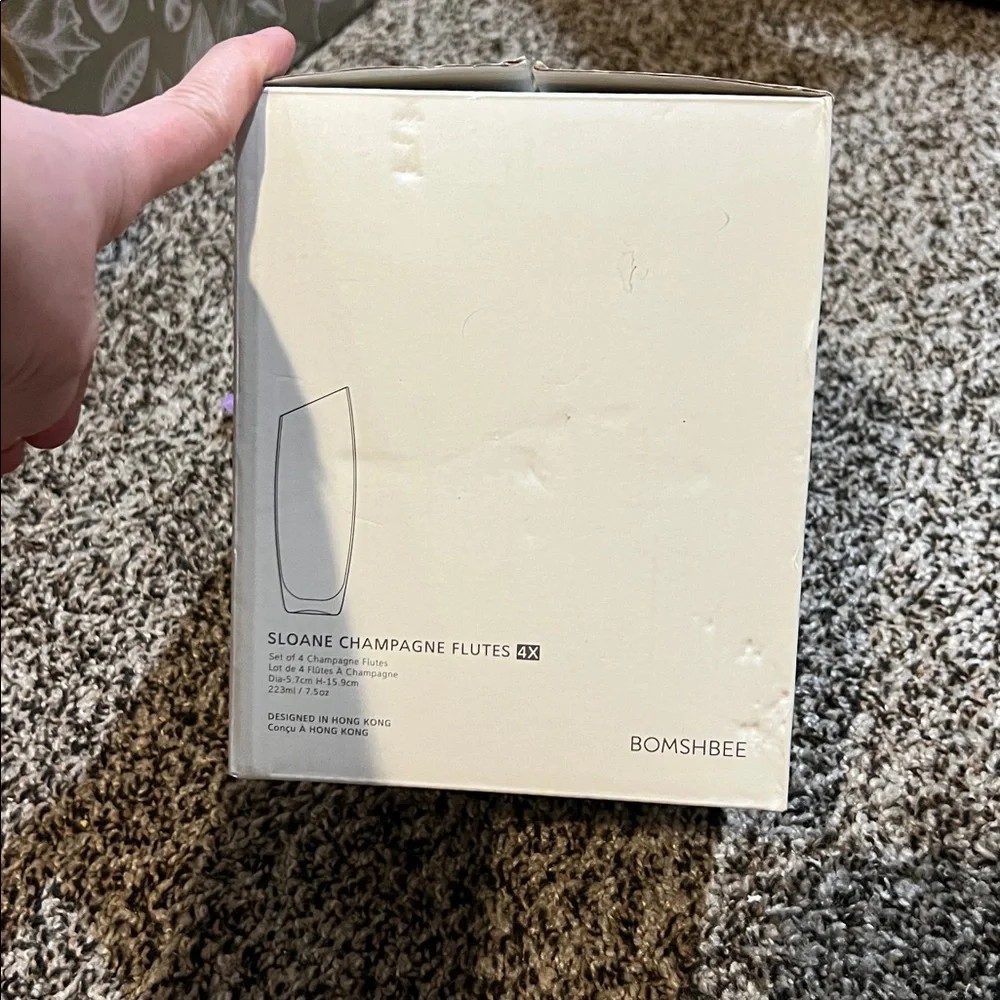 NIB BOMSHBEE Champagne Flutes - Picture 8 of 10